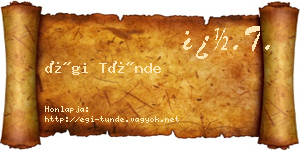 Égi Tünde névjegykártya